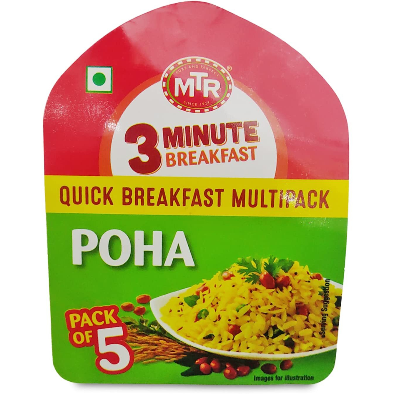 MTR 3Min Poha Pouch, 300 Gm (Pack Of 5)