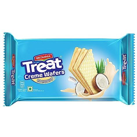 Britannia Treat Crme Wafers Coconut, 55g or 60g, Cream