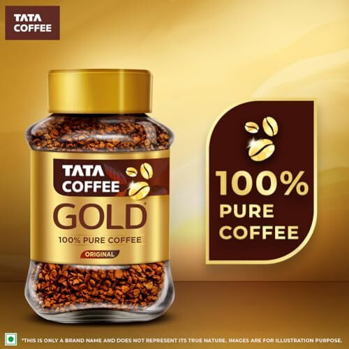 Tata Coffee Gold Original, Instant & Pure Coffee Jar, Granule, 95 gram