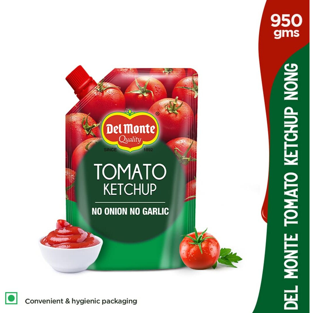 Del Monte Tomato Ketchup No Onion No Garlic Pouch, 900 grams