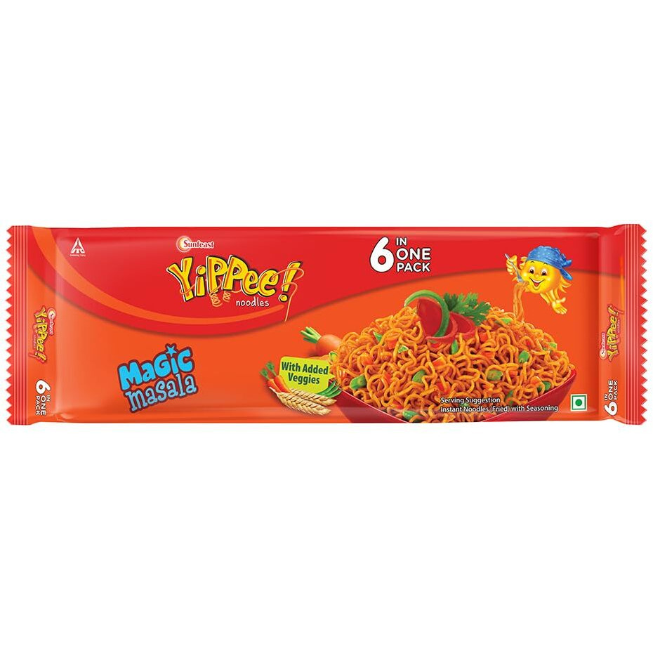 Sunfeast Yippee Noodles - Magic Masala, 420g Free Sunfeast Yippee Mood Masala 70g wroth 15rs