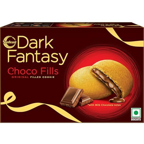 Sunfeast Dark Fantasy Choco Fills, 275g, Original Filled Cookies with Choco Crme