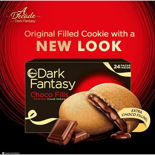 Sunfeast Dark Fantasy Choco Fills, 275g, Original Filled Cookies with Choco Crme