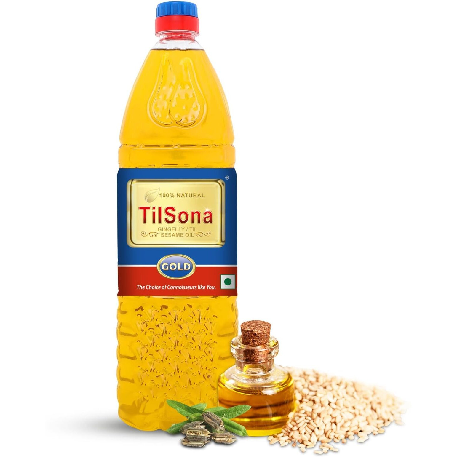 Tilsona Gold Sesame Oil (Cooking Oil) | 1 Litre Pet Bottle | 100% Pure & Natural Til Oil | No Artifical Flavours & Preservatives | The World Health Organisation