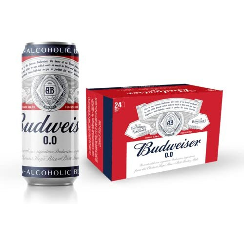 Budweiser 0.0 Non Alcoholic Beer Pack of 6, 6 X 330ml