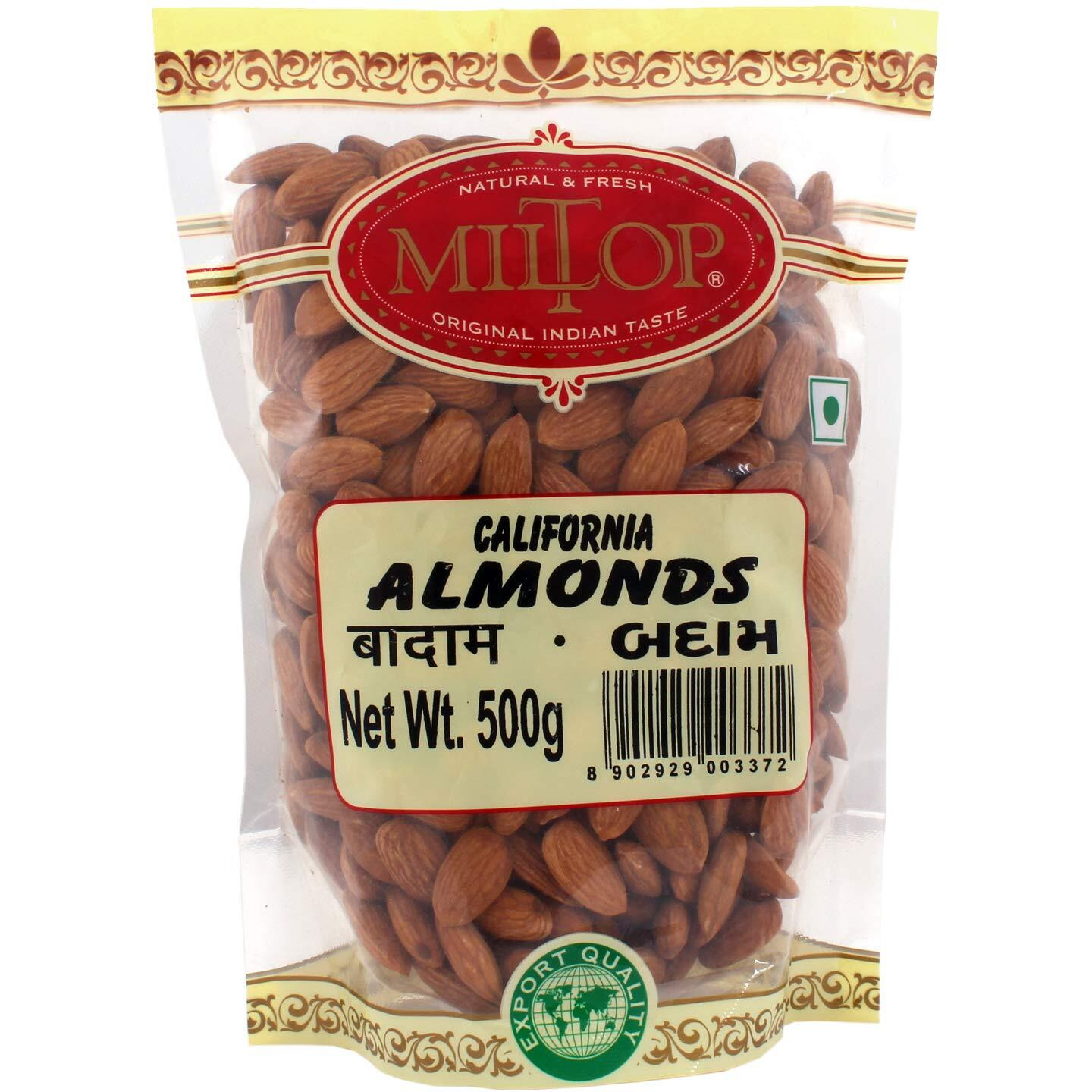 Miltop California Almonds, 500g