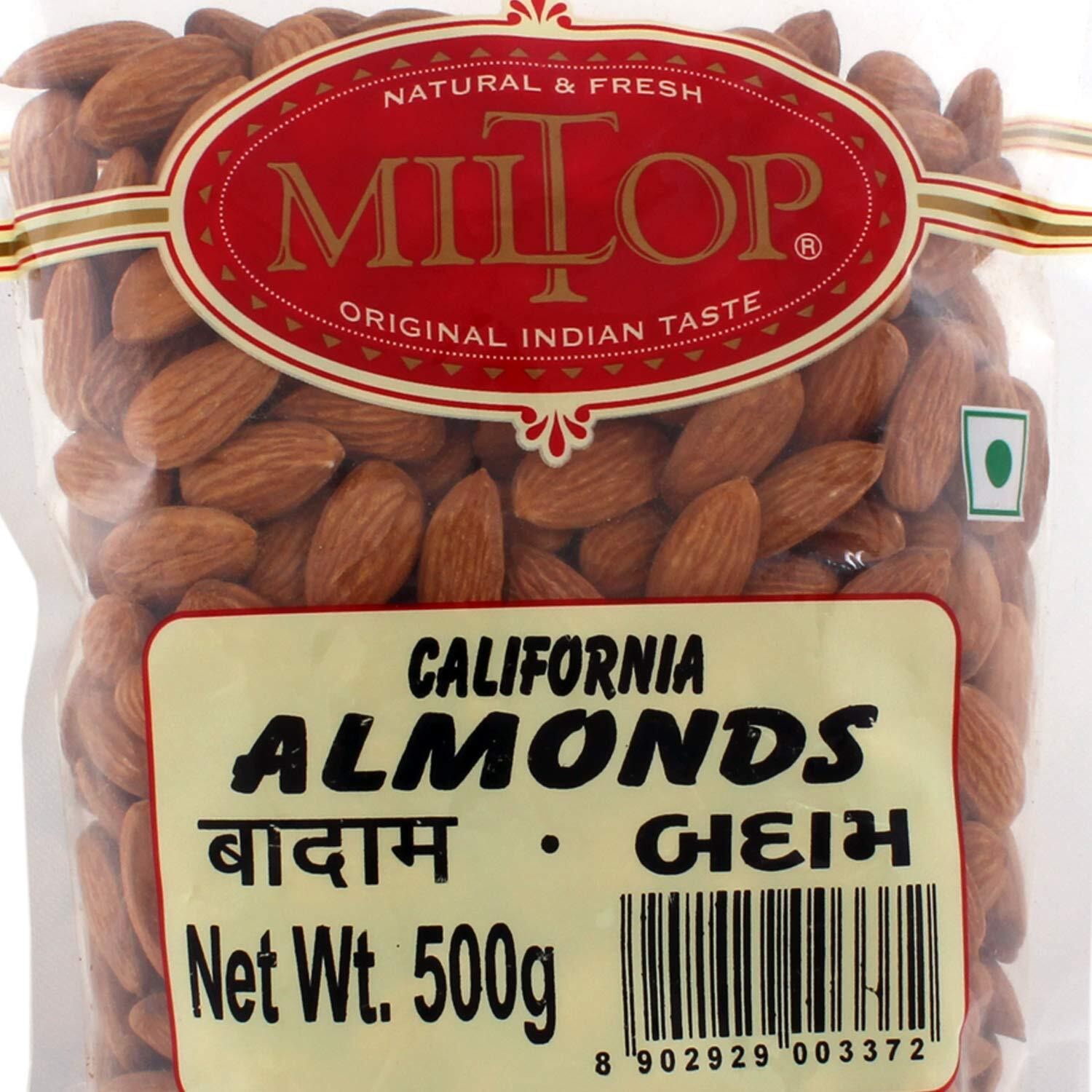 Miltop California Almonds, 500g