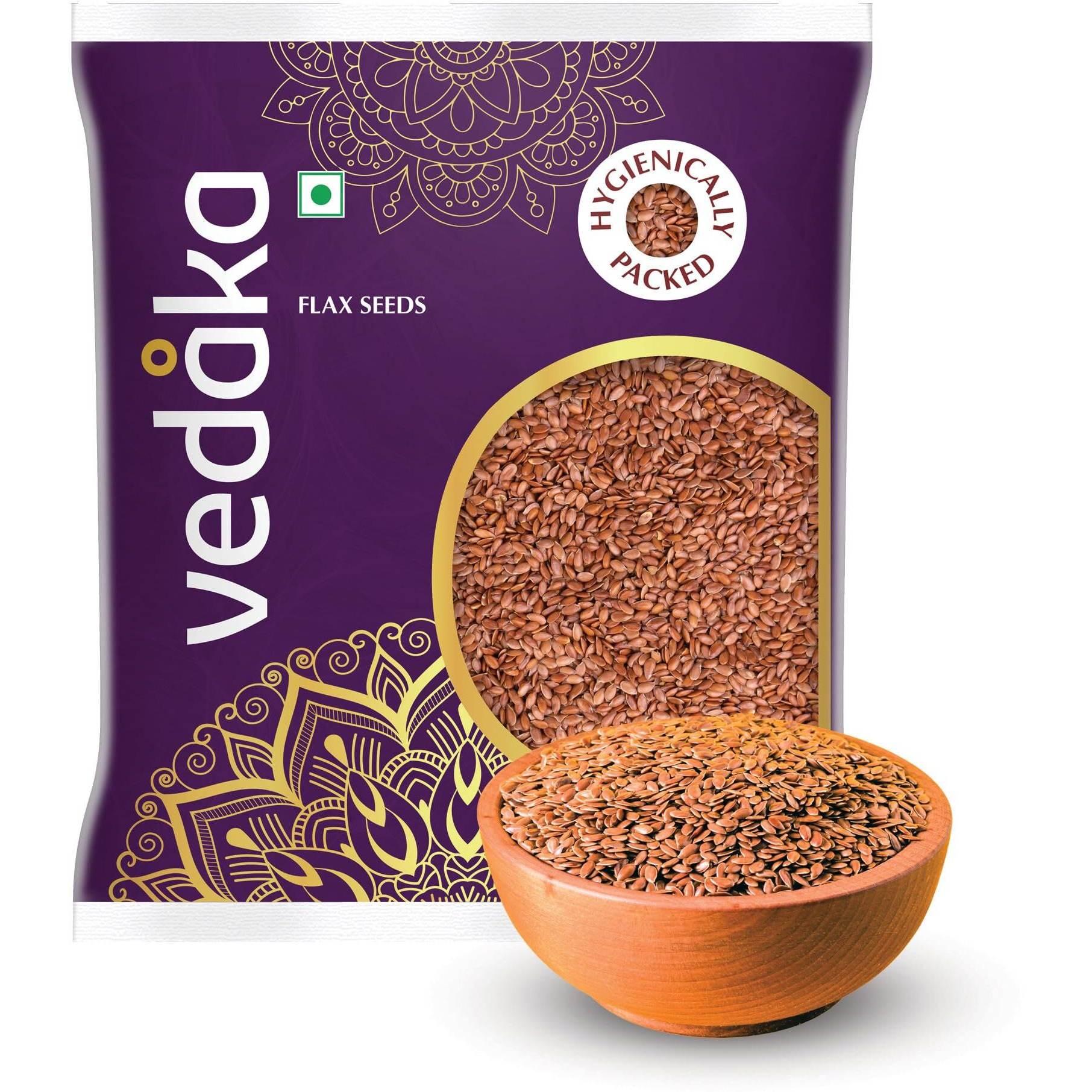 Amazon Brand - Vedaka Premium Raw Flaxseeds | 500g