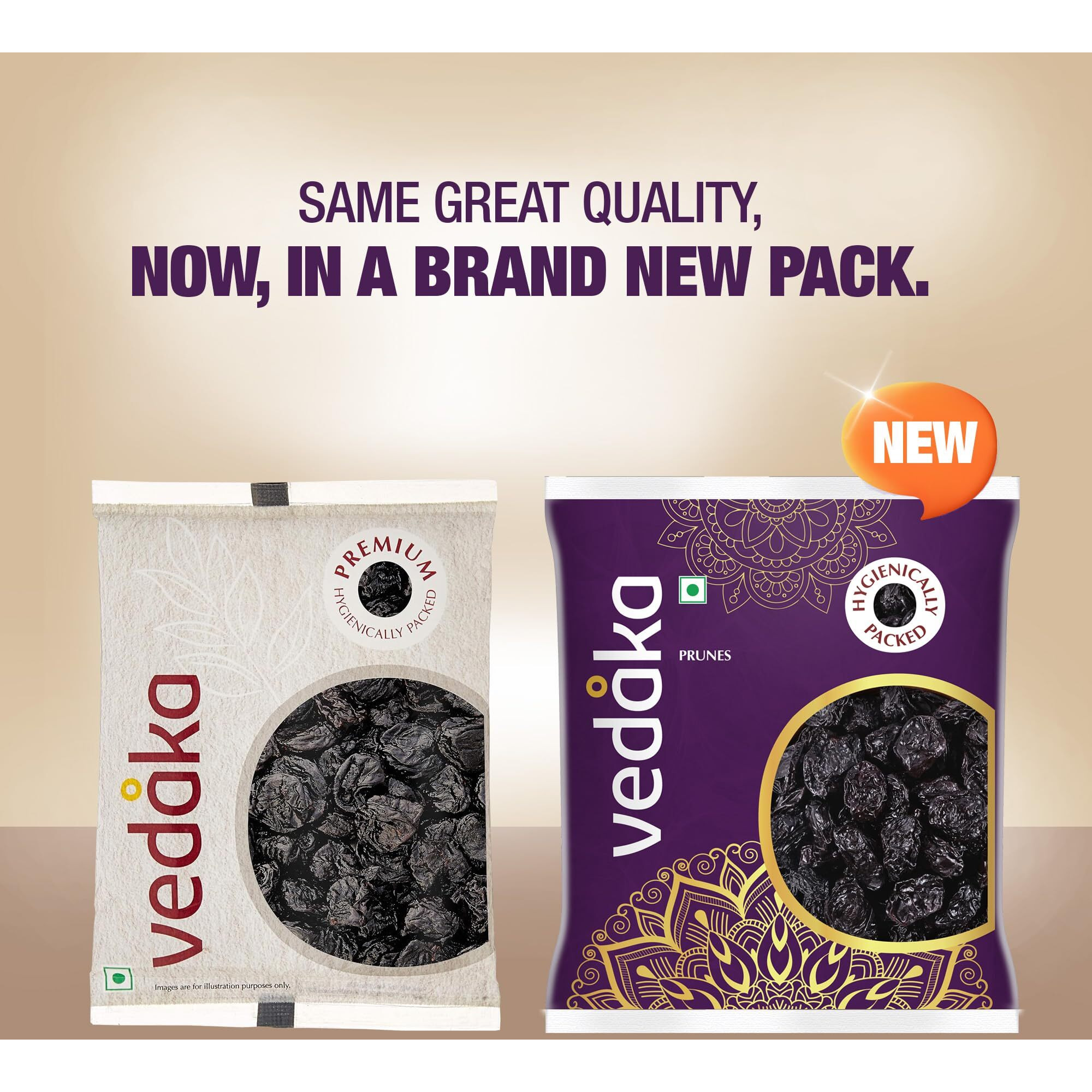 Amazon Brand - Vedaka Premium Prunes, 200g (Pack of 1)