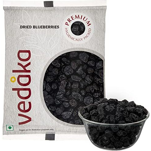 Amazon Brand - Vedaka Premium Whole Candied Blueberries | No Preservatives | 200g