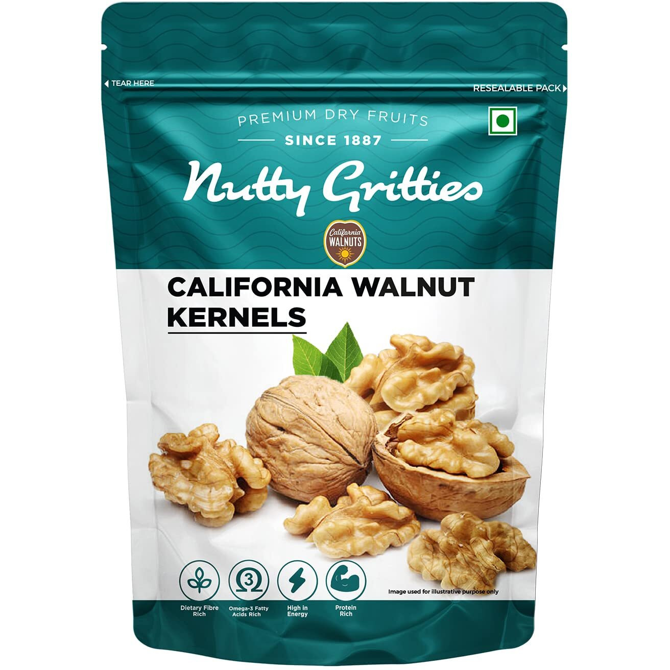 Nutty Gritties Californian Walnut Kernels, 200g