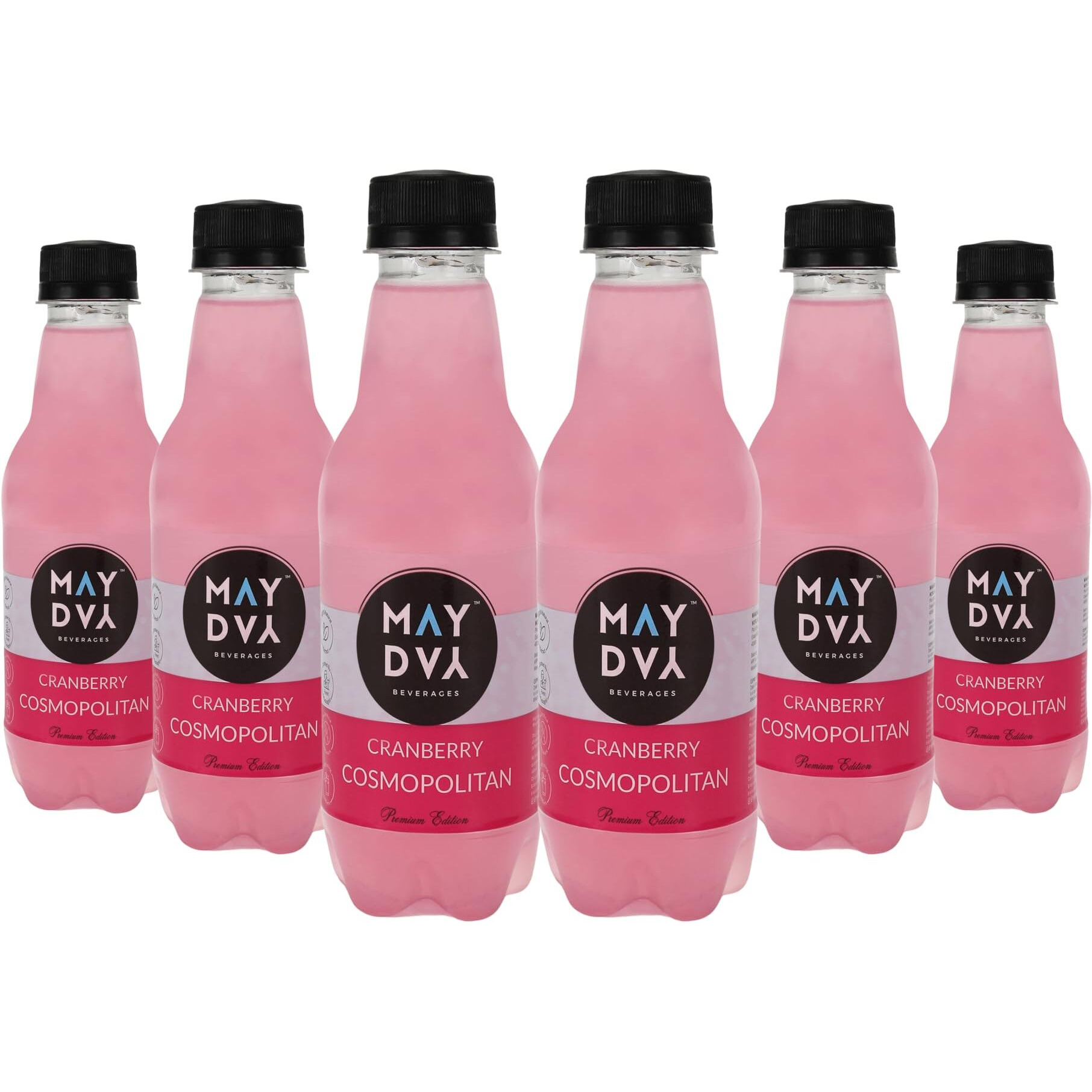 May Day COSMOPOLITAN | Ready to Drink Mocktail | Premium Sparkling Cocktail Mixer | 100% Natural, No Artificial Flavour | Real Fruits & Herbs with Goodness of Superfoods | Pack of 6 X 250 ml