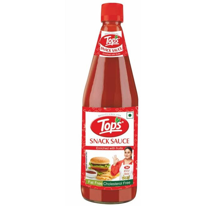 TOPS Snack Sauce - 950 gm Glass Bottle |Made with the goodness of juicy hand-picked tomatoes| Cholesterol Free| Trans Fat-Free| No Added Colour