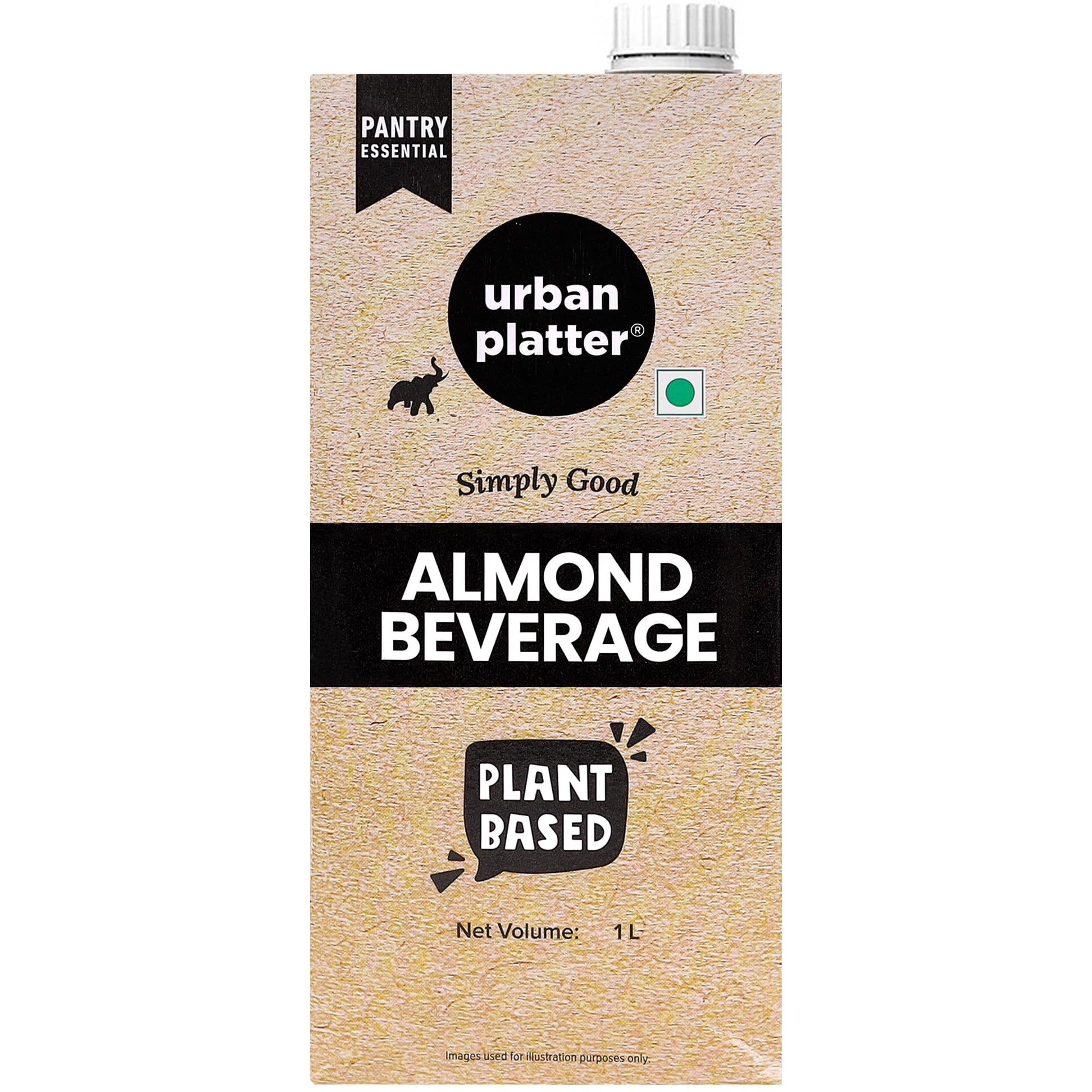 Urban Platter Almond Milk, 1 Litre [Unsweetened | Dairy-Free | Plant-Based]
