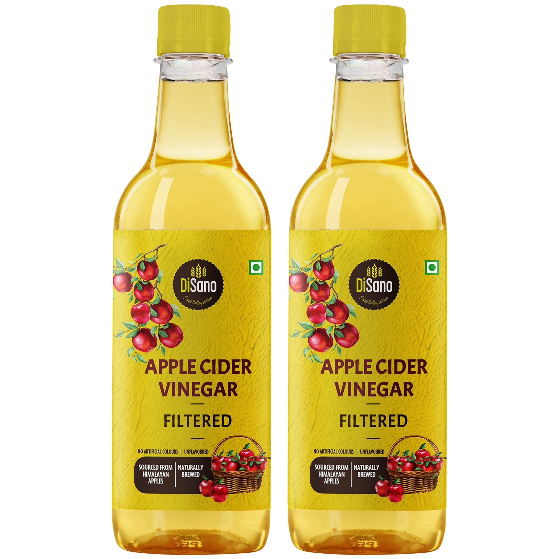 DiSano Apple Cider Vinegar (ACV), Filtered, 1000 ml (2 x 500ml)