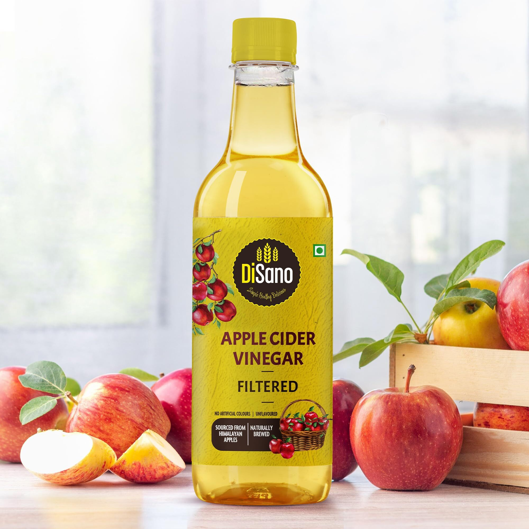 DiSano Apple Cider Vinegar (ACV), Filtered, 1000 ml (2 x 500ml)