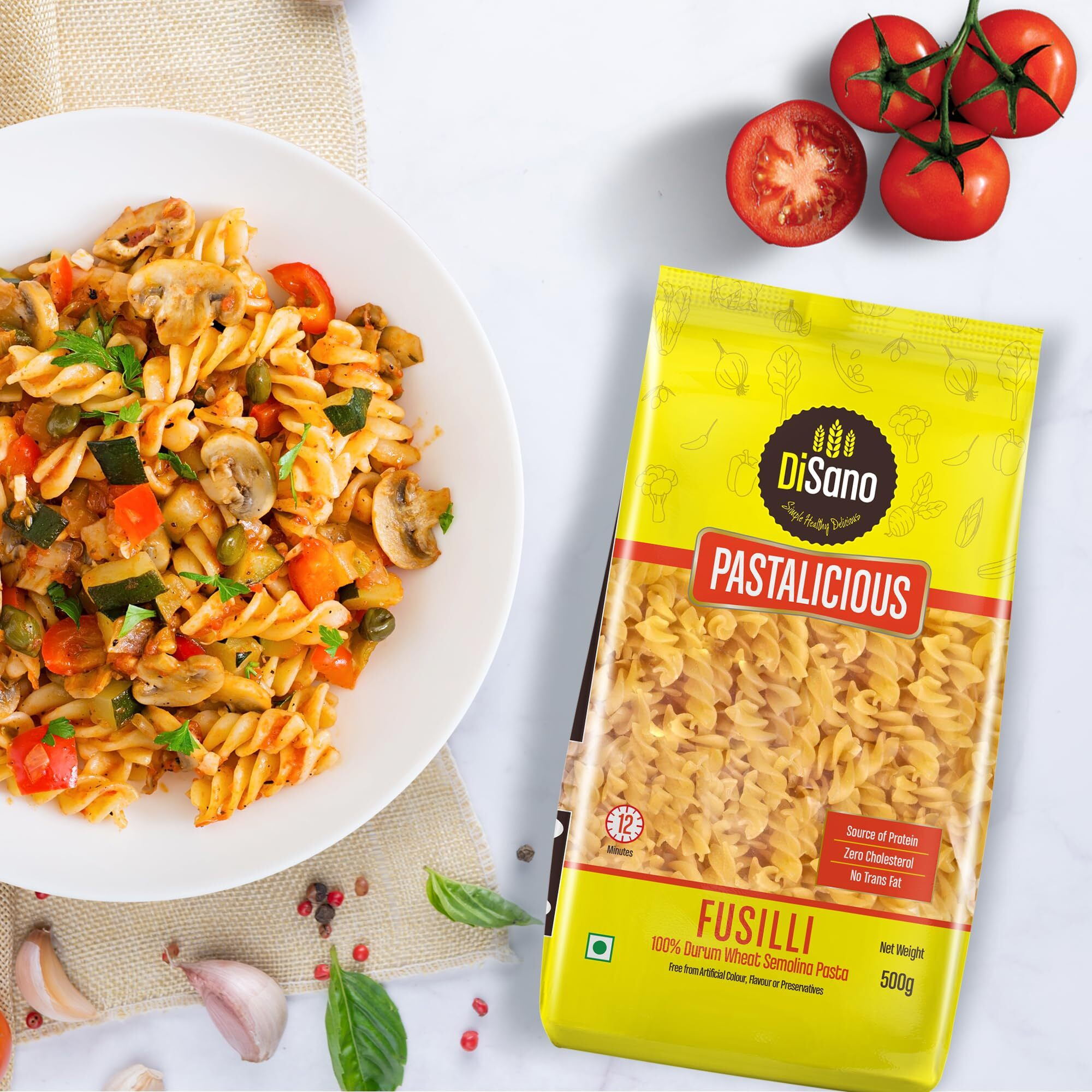 DiSano Pastalicious 100% Durum Wheat Fusilli Pasta, 500g