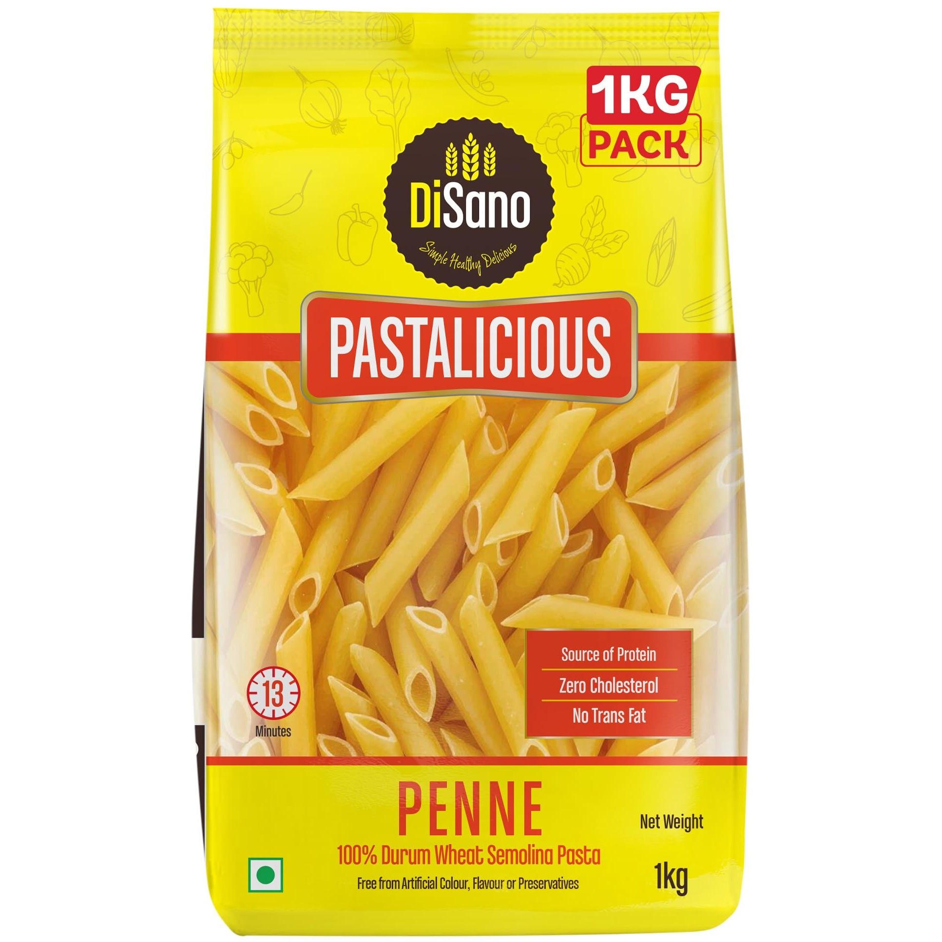 DiSano Pastalicious 100% Durum Wheat Penne Pasta, 1kg