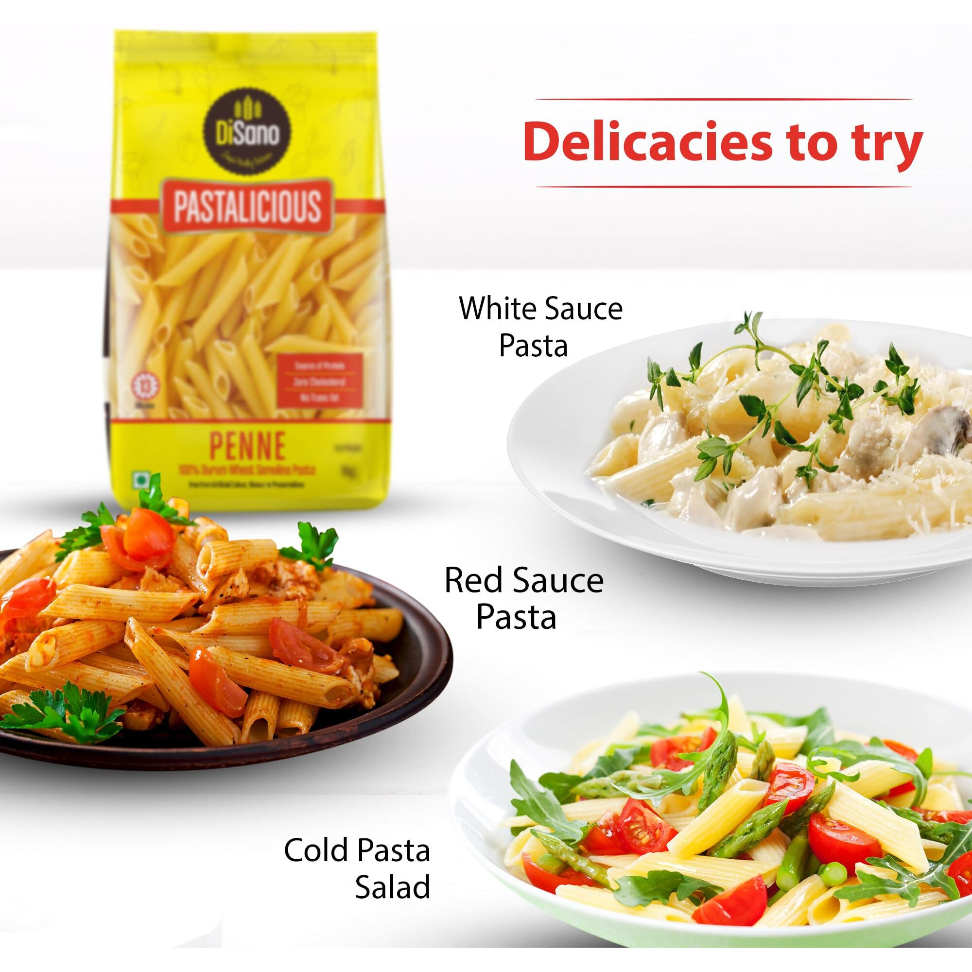 DiSano Pastalicious 100% Durum Wheat Penne Pasta, 1kg