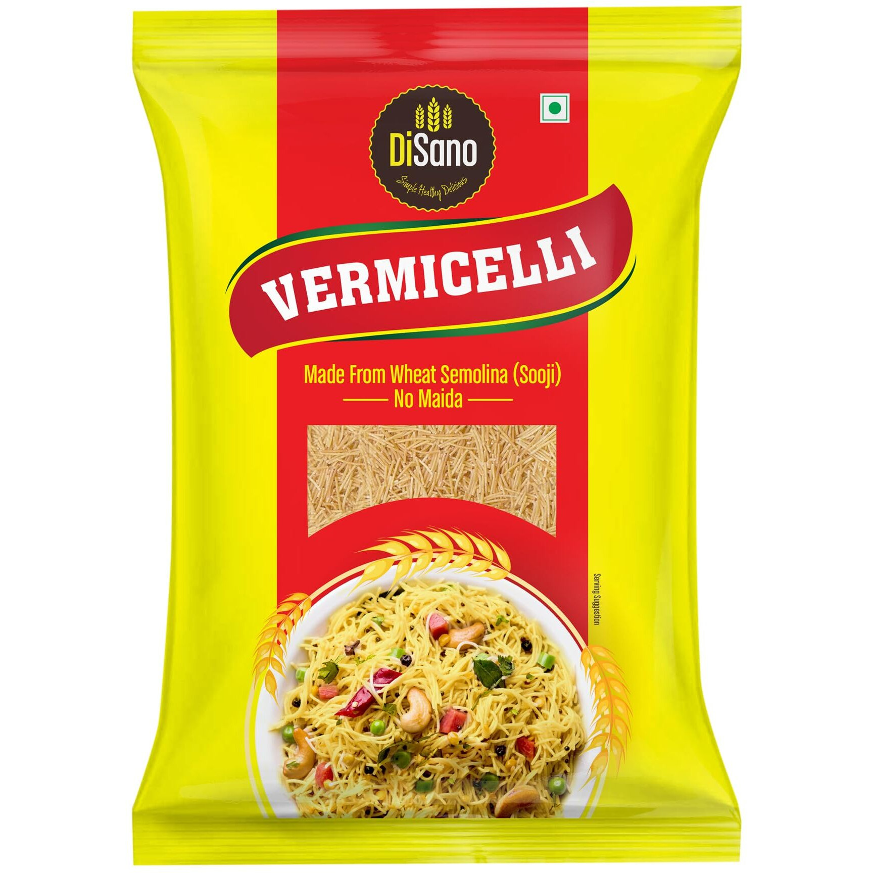 DiSano Wheat Vermicelli, No Maida, 850 Gram - Cholesterol Free