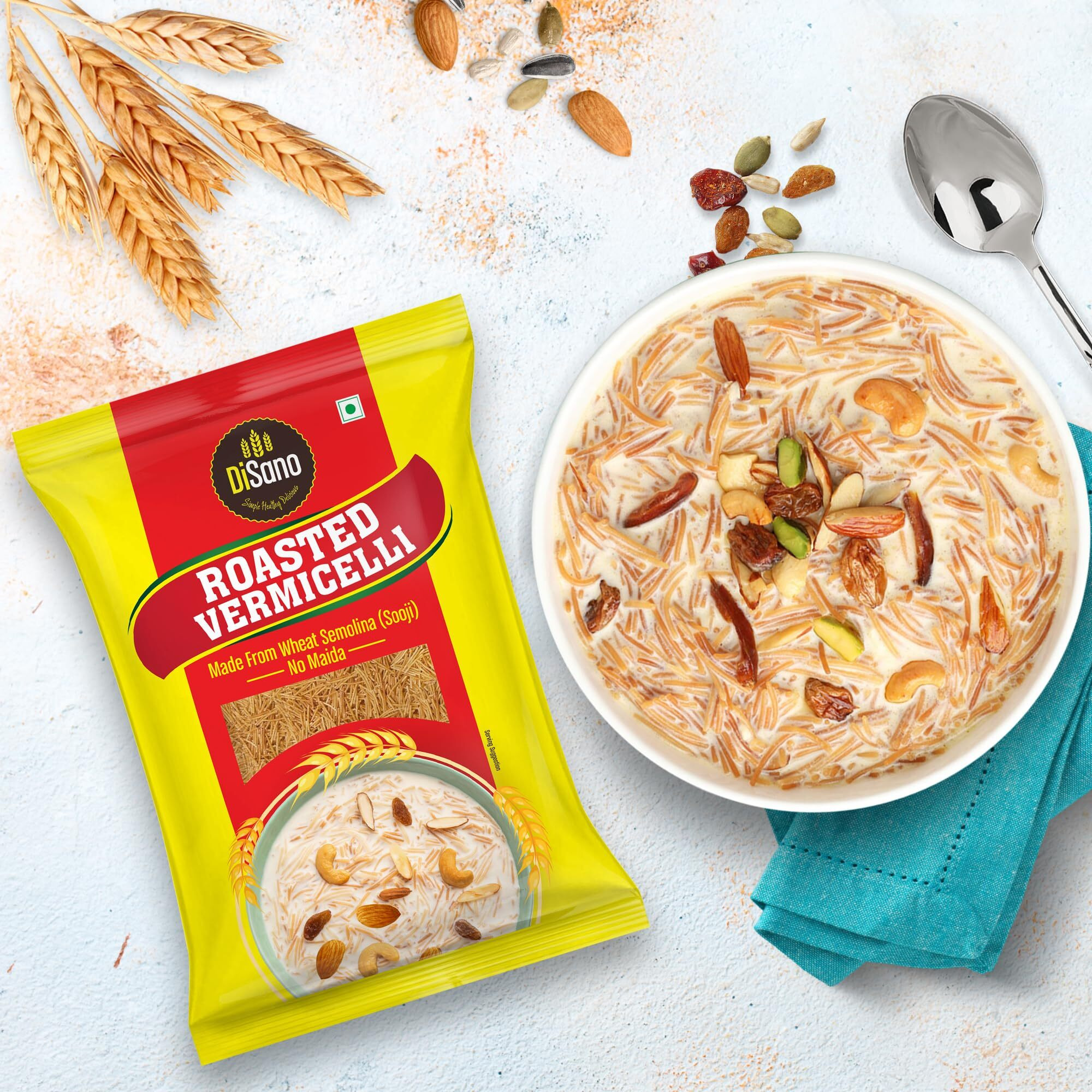 DiSano Roasted Wheat Vermicelli, No Maida, 850g