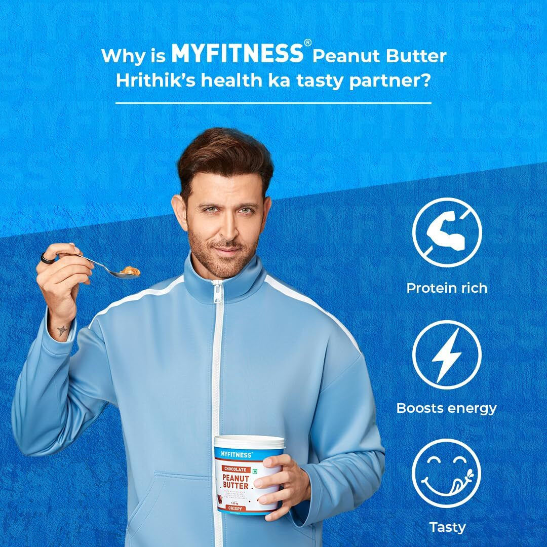 MYFITNESS Original Classic Peanut Butter Smooth 1.25kg | 21g Protein to Boost Energy | Tasty & Healthy Nut Butter Spread | Vegan | Cholesterol Free, Gluten Free | Zero Trans Fat | Peanut Butter Creamy