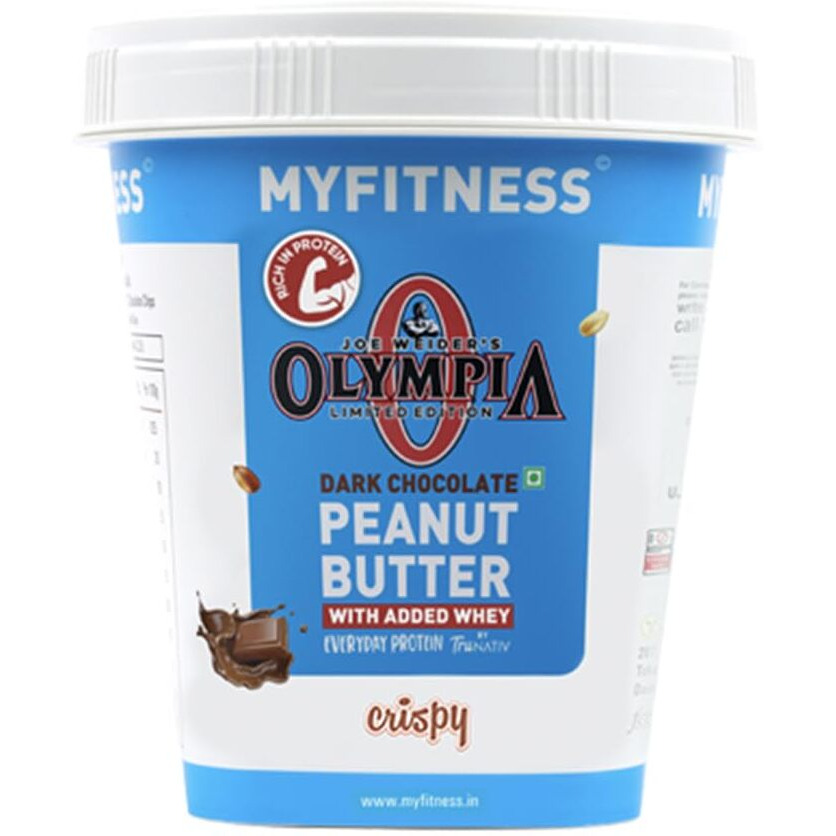 MYFITNESS High Protein Peanut Butter Chocolate Flavour Crispy 1kg | Dark Chocolate Peanut Butter With Added Whey | 23g Protein for Muscle Building | Tasty Nut Butter Spread for your Bread & Smoothies