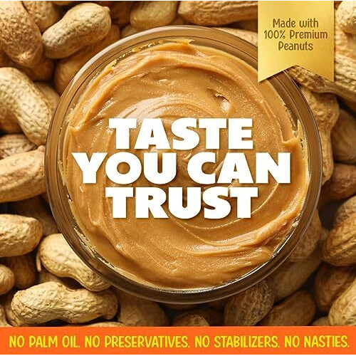 Yogabar 100% Pure Peanut Butter | Creamy & Yummy Unsweetened | Slow Roasted | Non-GMO Premium Peanuts | No Added Sugar - 400gm
