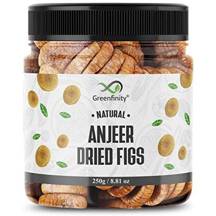 GreenFinity Premium Afghani Anjeer - 250 grams | Dried Figs | Natural, Rich in Iron, Fibre & Vitamins Fig / Afghanistan Anjir Dry Fruit Jar Pack.