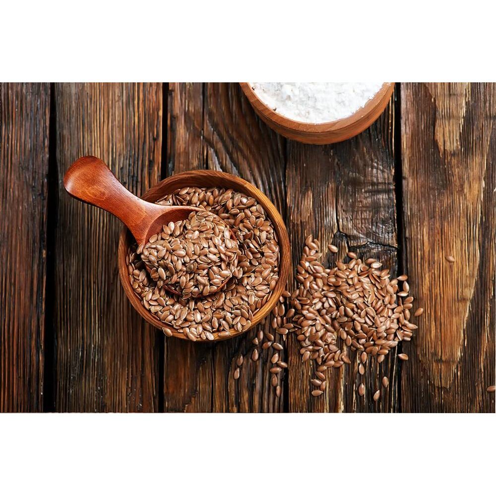 GreenFinity Raw Flax Seeds for Eating Rich with Fiber for Weight Management - 300g, All Premium.