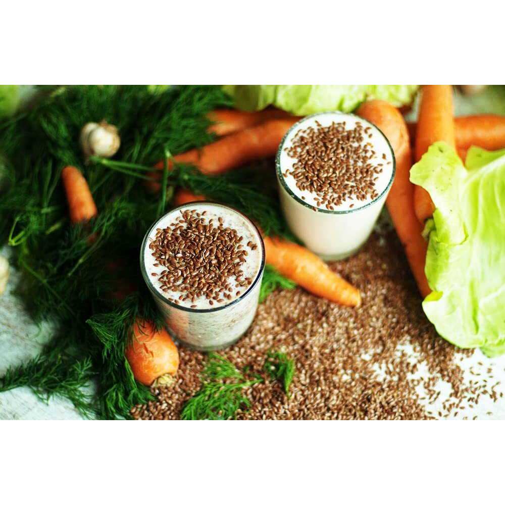 GreenFinity Raw Flax Seeds for Eating Rich with Fiber for Weight Management - 300g, All Premium.