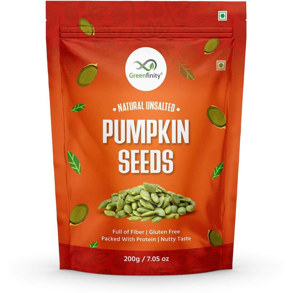 GreenFinity Raw Pumpkin Seeds - 900 g, High Fiber and Antioxidants (Vaccum Pack).