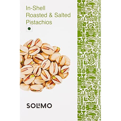 Amazon Brand - Solimo Premium Roasted and Salted California Pistachios | High in Protein & Dietary Fiber | 250g