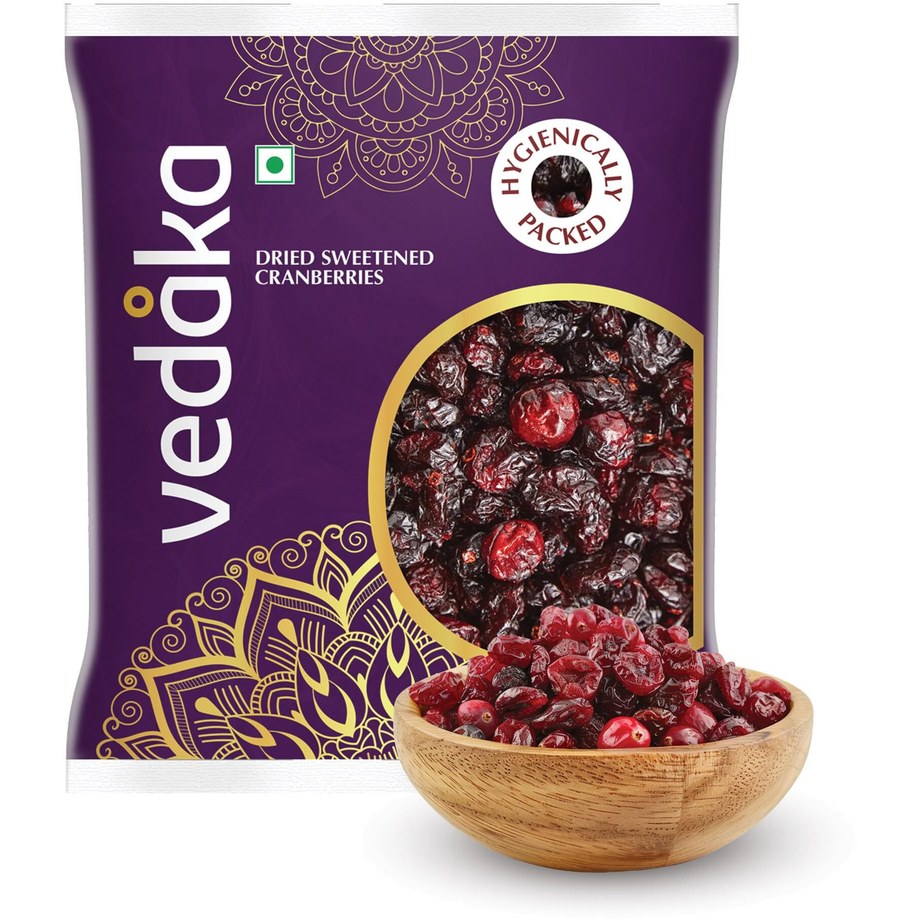 Amazon Brand - Vedaka Premium Cranberries | Tasty Snack for Kids and Adults | Quality Berries | 500gm
