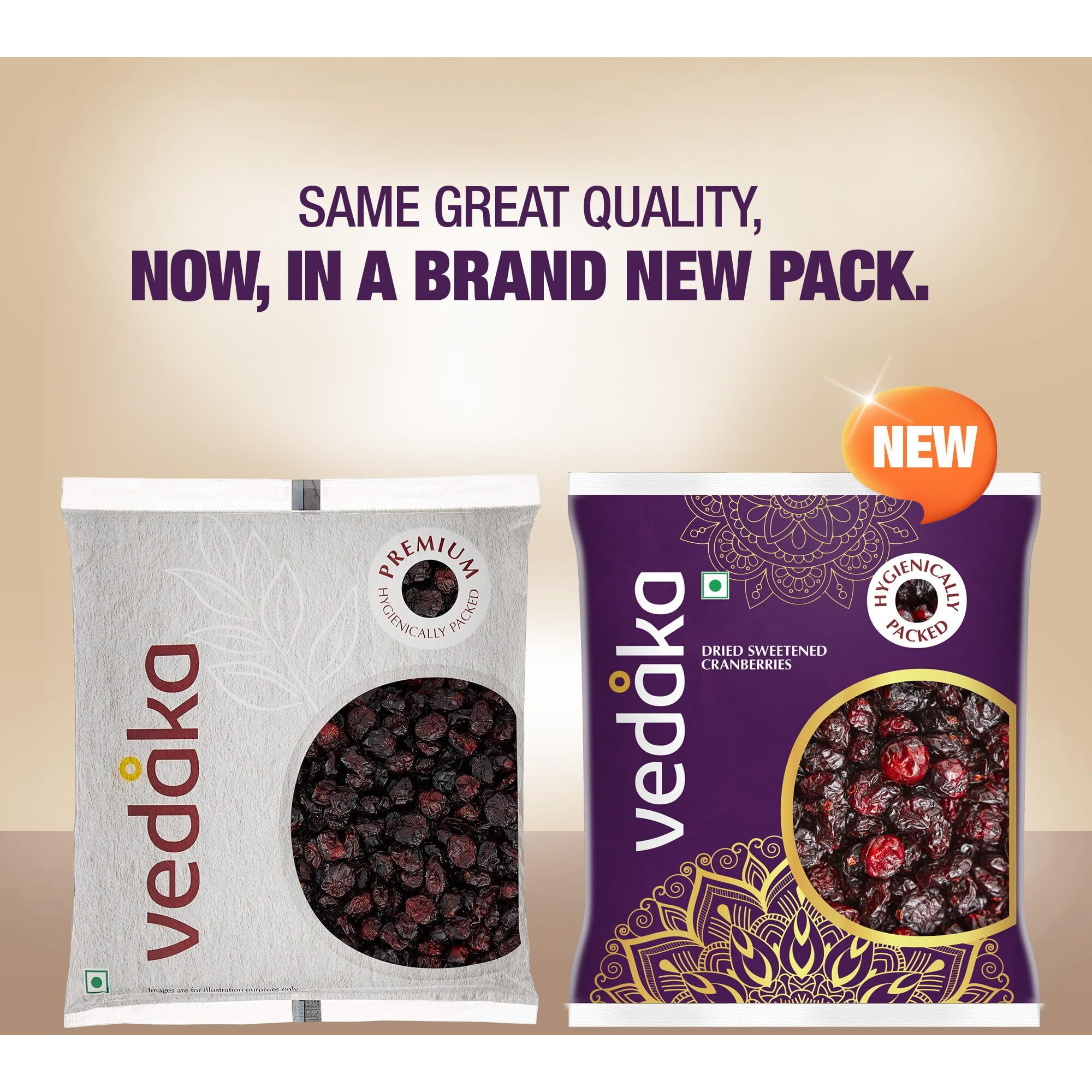 Amazon Brand - Vedaka Premium Cranberries | Tasty Snack for Kids and Adults | Quality Berries | 500gm