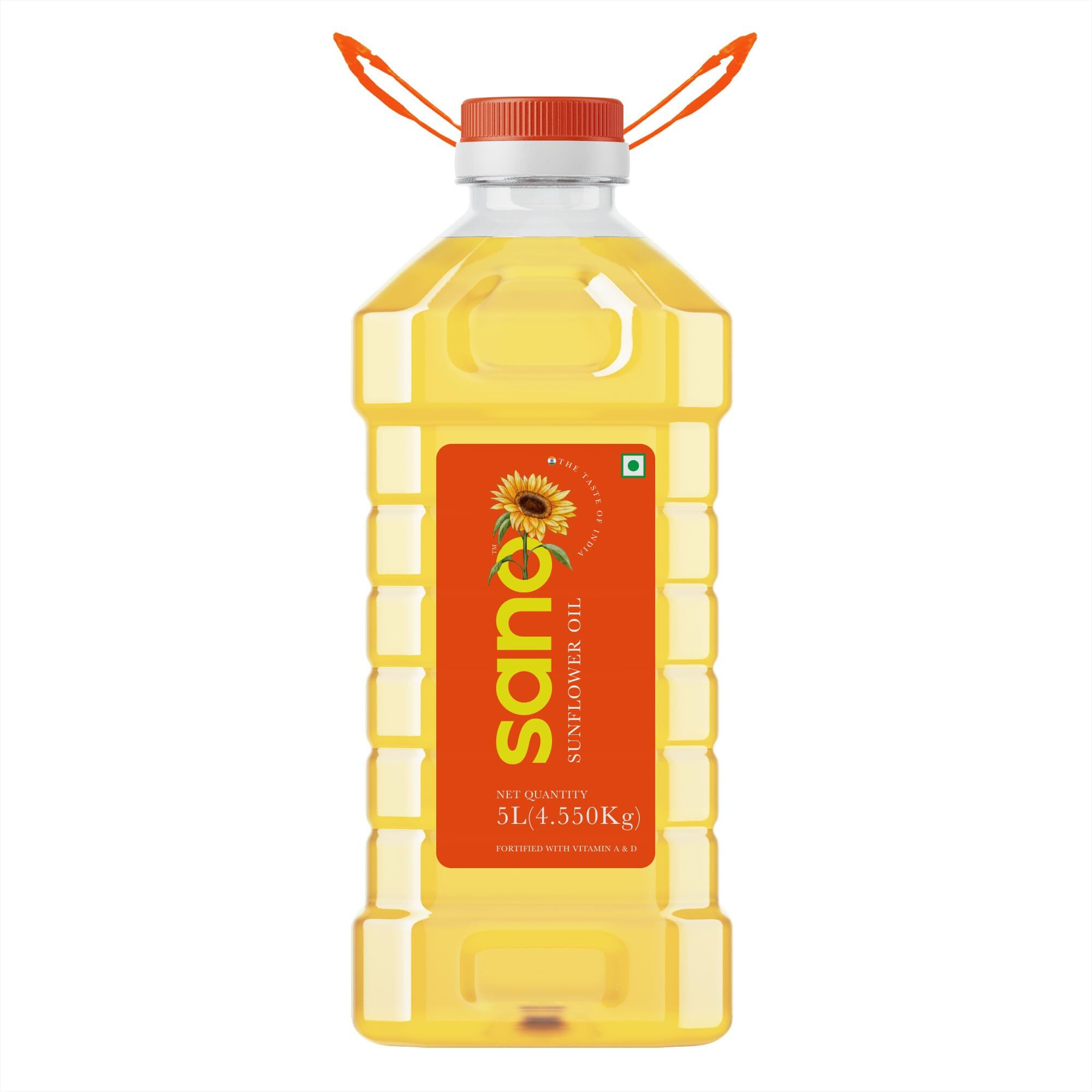 sano Sunflower Oil 5 Ltr Pet Bottle Pure, Nutrient Rich Cooking Oil with High Smoke Point Ideal for Frying, Sauting, and Baking All type of Cuisines|