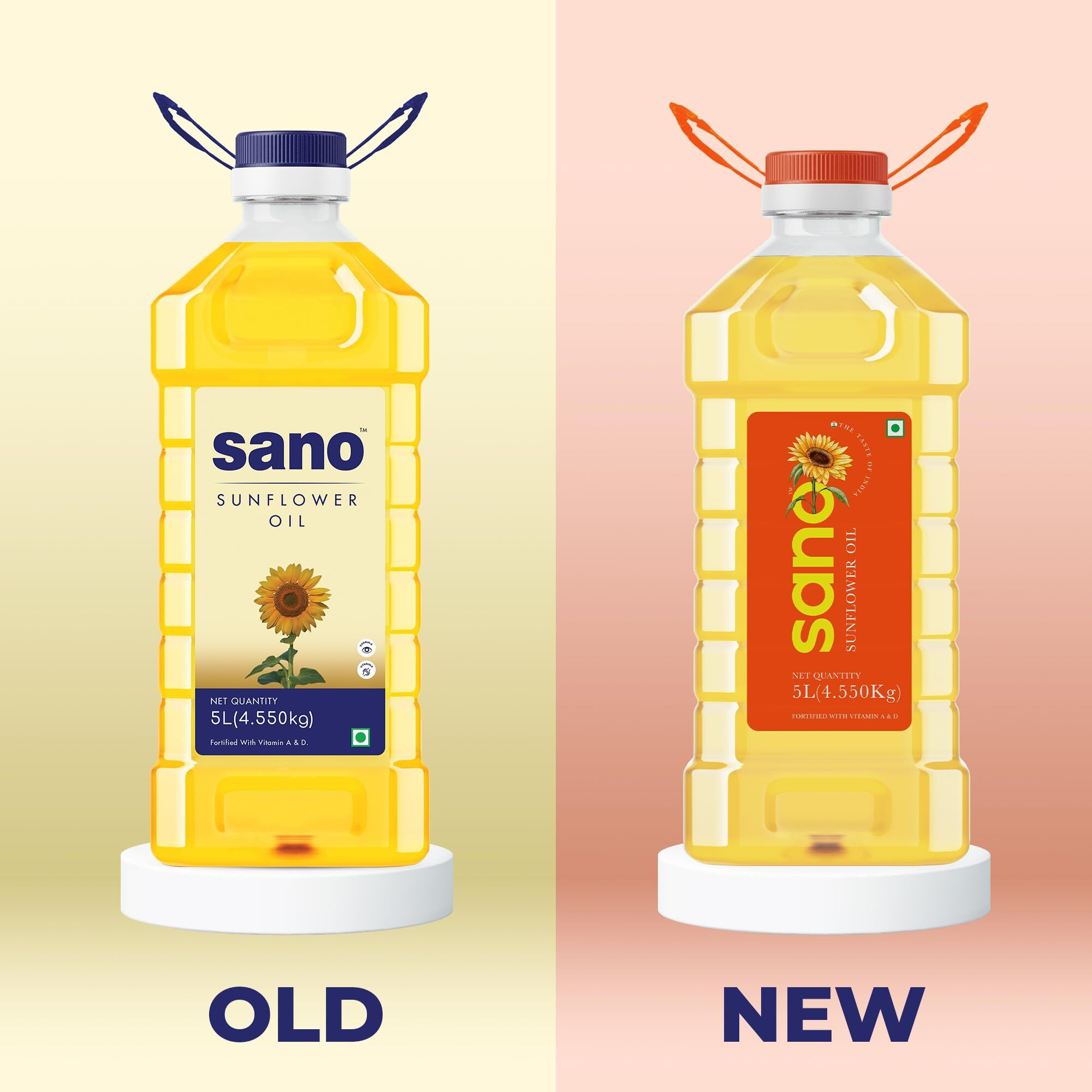 sano Sunflower Oil 5 Ltr Pet Bottle Pure, Nutrient Rich Cooking Oil with High Smoke Point Ideal for Frying, Sauting, and Baking All type of Cuisines|