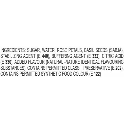 Manama Rose Falooda Syrup | Mixer for Mocktails, Cocktails, Drinks, Juices, Beverages | Non Alcoholic Mix 750ML Bottle