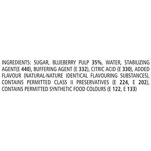 Manama Blueberry Fruit Crush Topping for Desserts Like Cakes, Pies and Ice Creams (750ML)