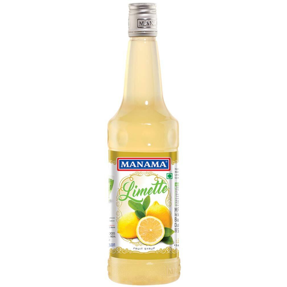 Manama Limette (Lime Juice) Syrup | Mixer for Mocktails, Cocktails, Drinks, Juices, Beverages | Non Alcoholic Mix 750ML Bottle