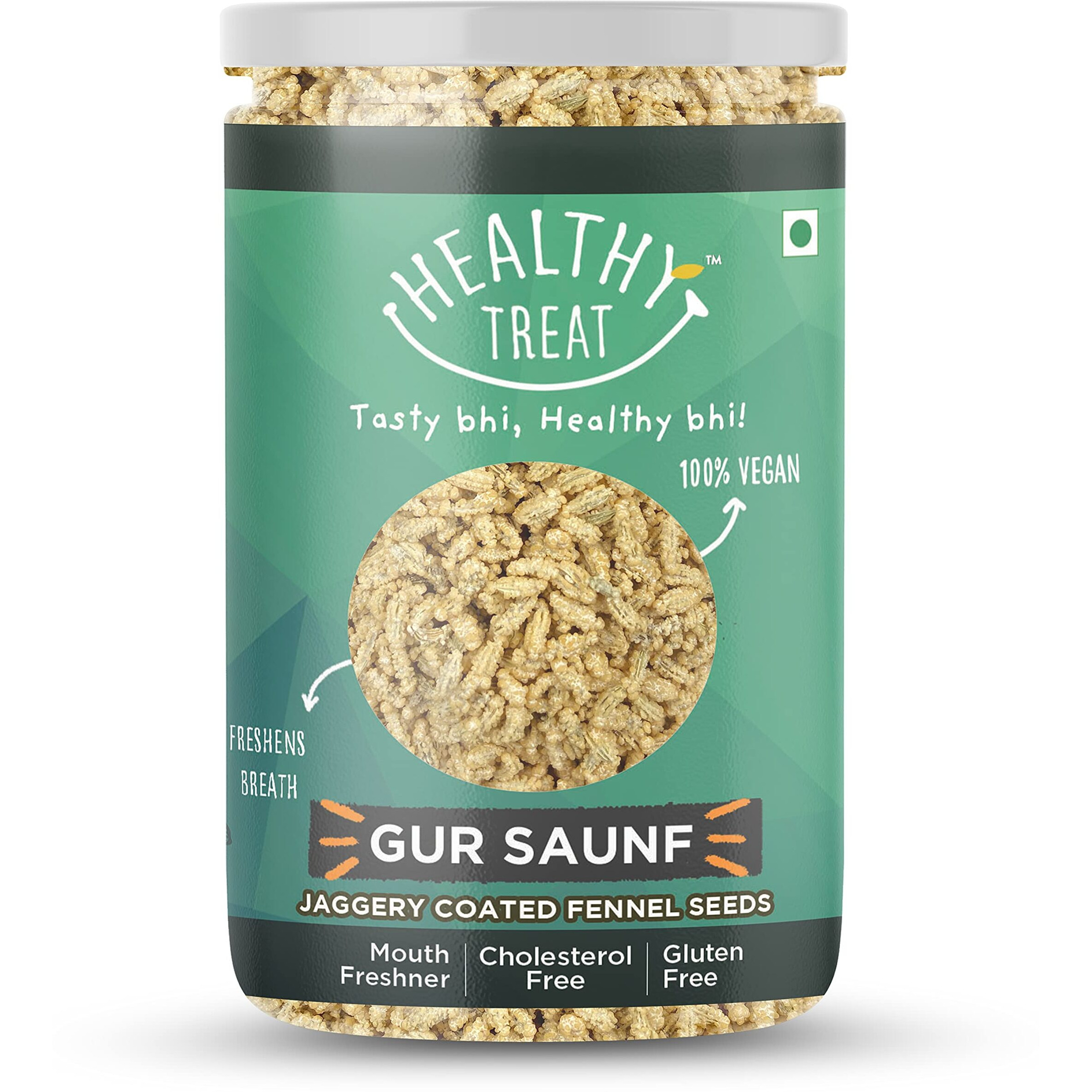 Healthy Treat Gur Saunf 200 Gm|Jaggery Coated Saunf|Gud Saunf|Jaggery Saunf|Jaggery Coated Fennel Seeds|Saunf Mouth Fresheners|Digestive,After-Meal|Traditional Mukhwas,Mouth Freshener Gur Saunf