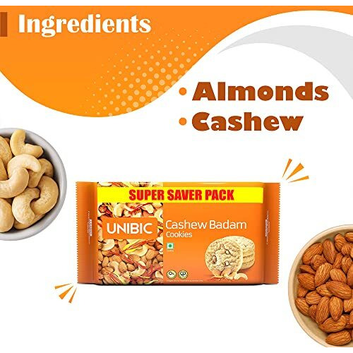 UNIBIC FOODS Cashew Badam Cookies, 500 g