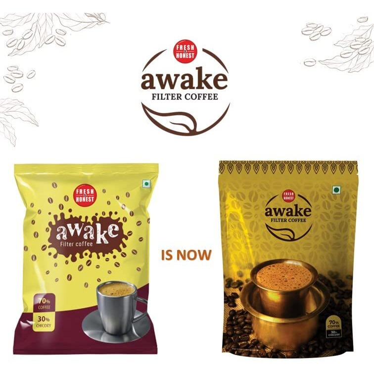 Fresh & Honest Awake Filter Coffee Powder 70 30 Blend, 200G, Packet