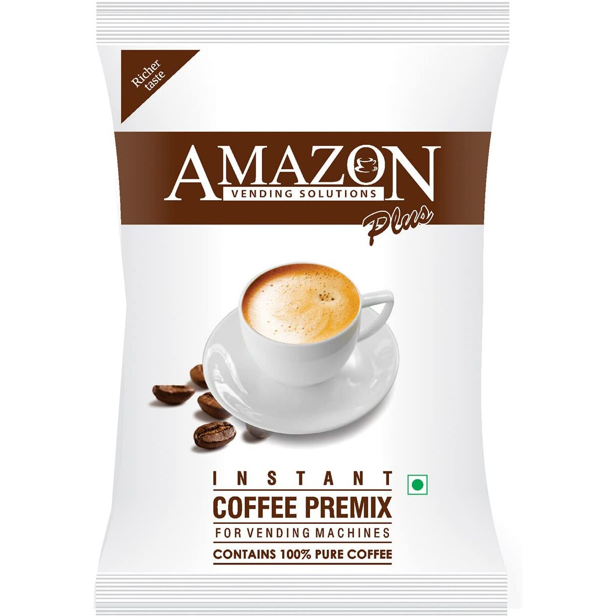 Amazon 3 in 1 Plus Instant Coffee Premix Powder 1 Kg for Vending Machine and Manual Use