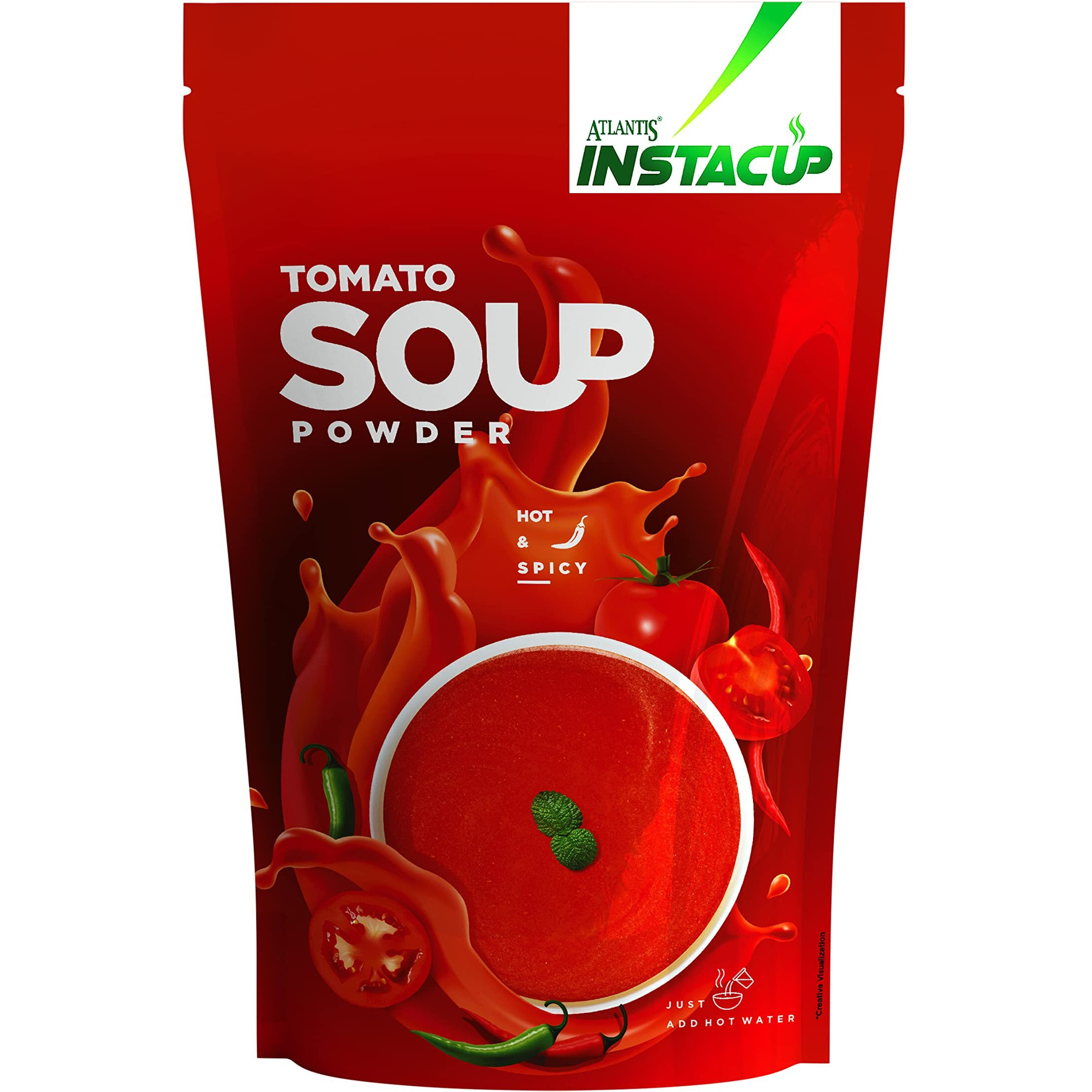 Atlantis Instacup Hot and Spicy Tomato Soup Powder Premix, 500 Gm Pack of 1