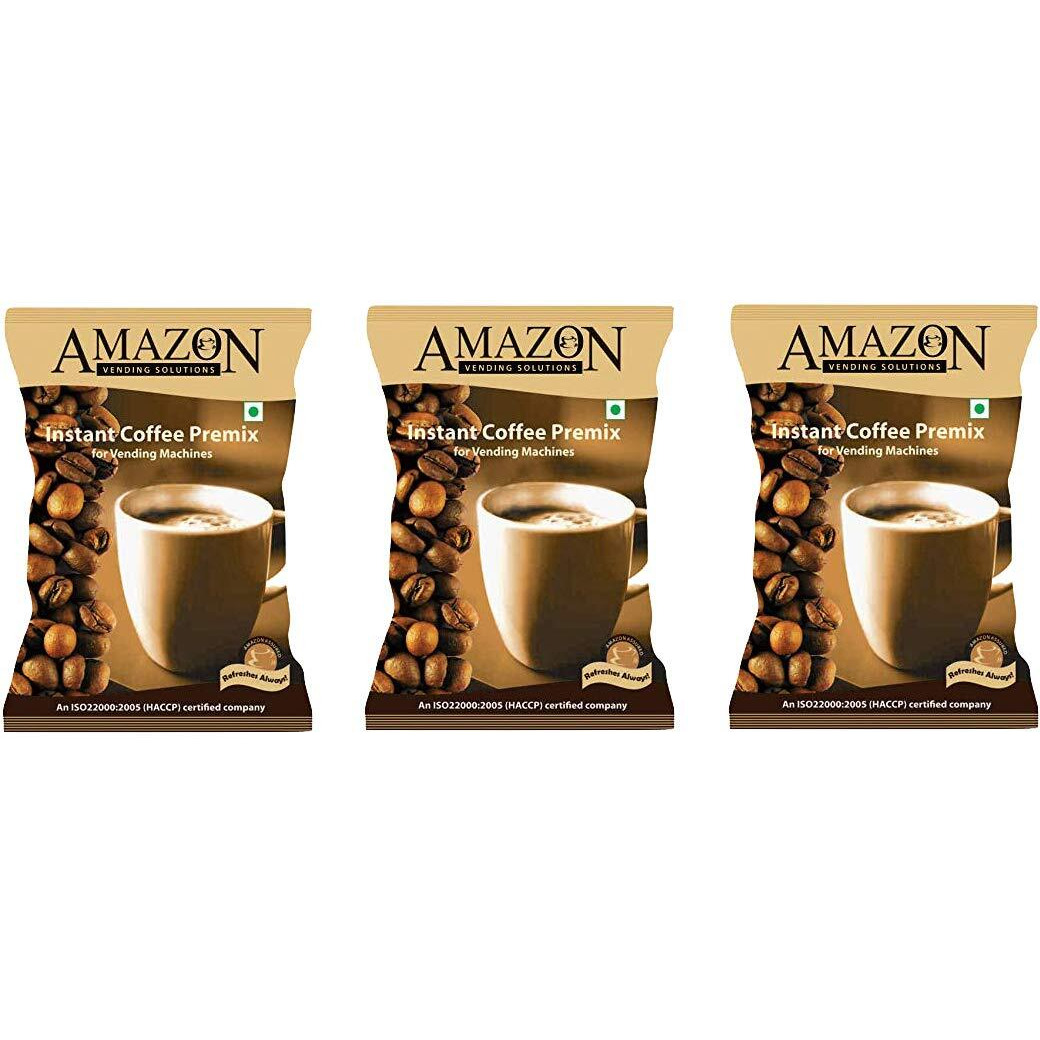 Atlantis Amazon 3 In 1 Instant Coffee Premix Powder (Premix Has Milk, Coffee And Sugar) 3 Kg For Vending Machines, Bag