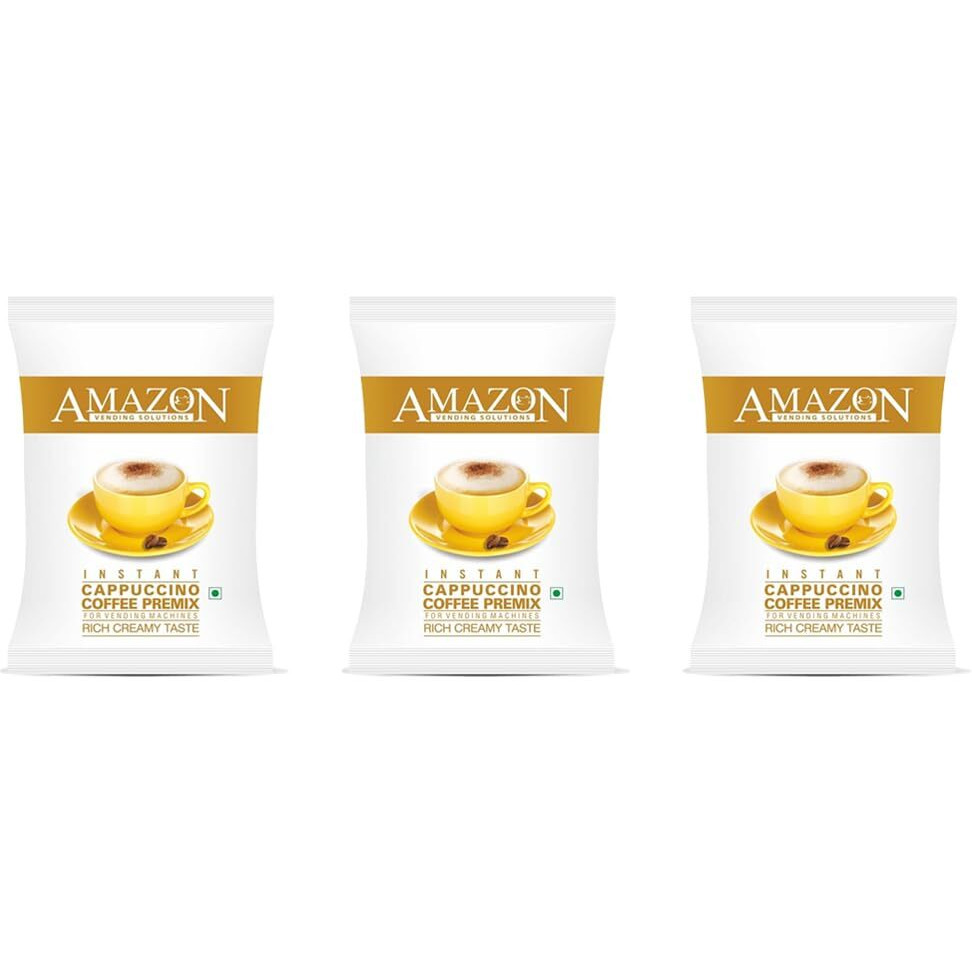 AMAZON 3 in 1 Instant Cappuccino Coffee Premix (Coffee, Milk and Sugar) for Vending Machines 3 Kgs