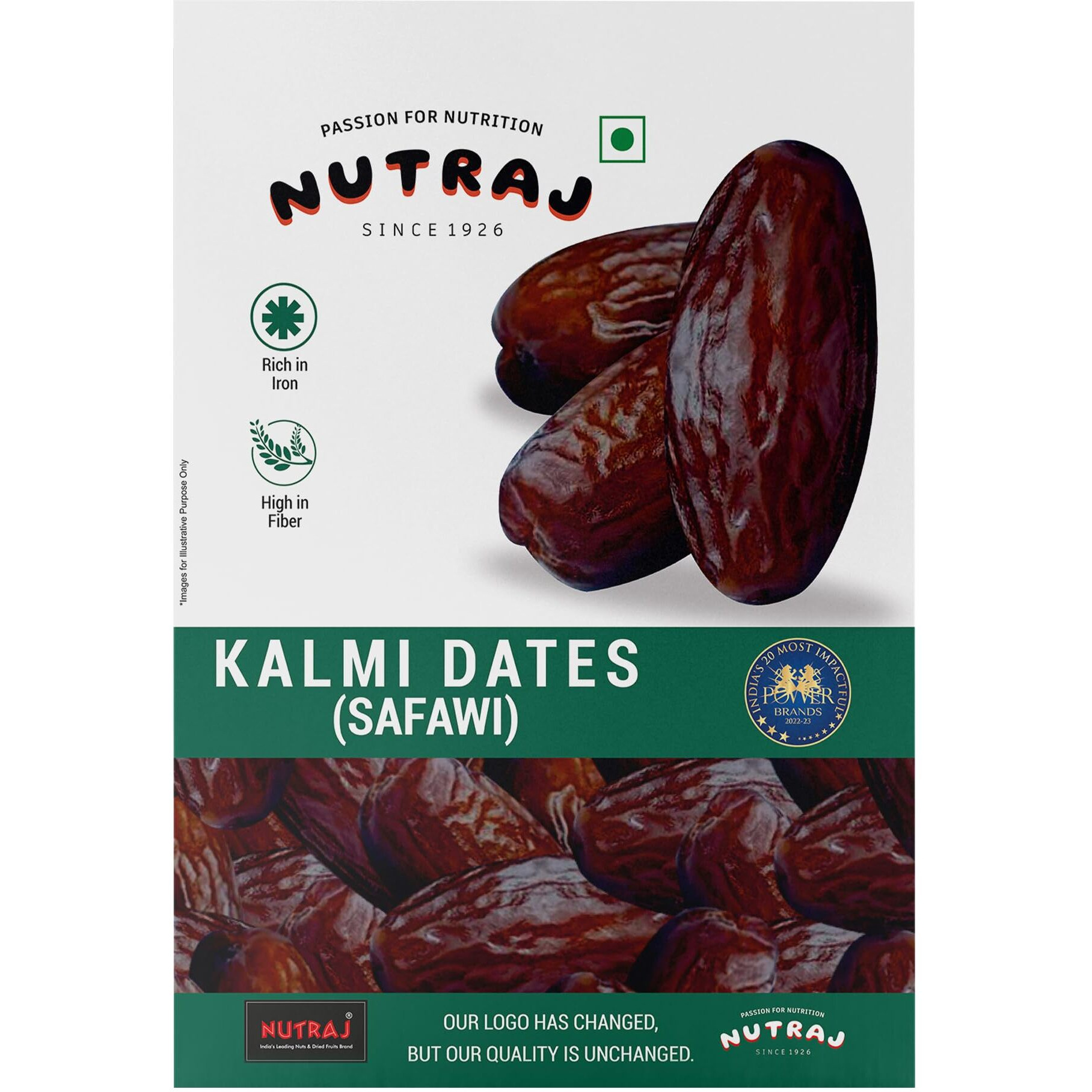 Nutraj Kalmi Dates (Safawi) 500g | Khajur | Khajoor | No Preservatives | No Added Sugar | Dried Fruits | Rich in Iron, Fibre & Vitamins