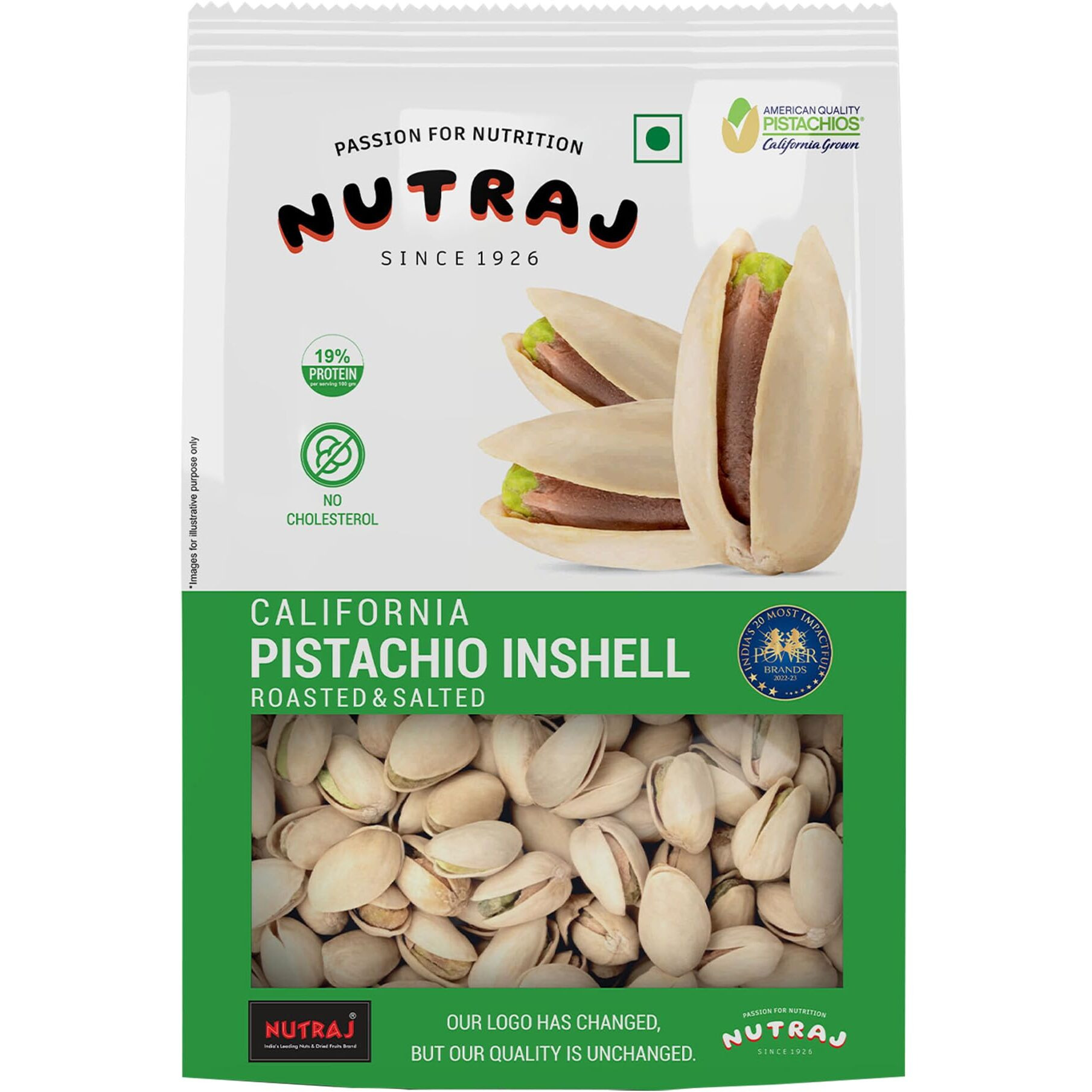 Nutraj California Pistachios (Pista) 400g Pouch Roasted & Salted | Dry Fruits & Nuts | Inshell Pista