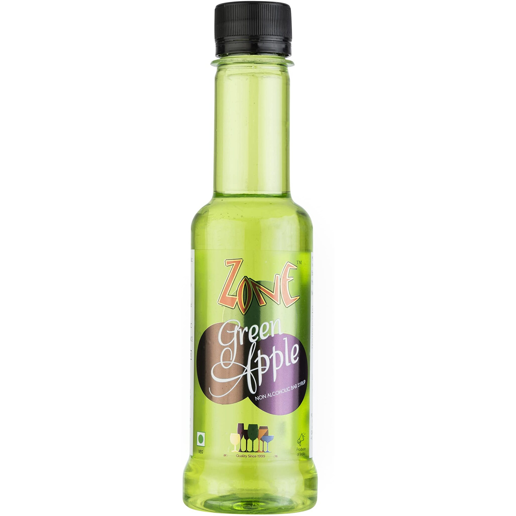 Zone Green Apple 240ml | Pure Green Apple Flavor for Mocktails, Cocktails, Lemonades, Iced Teas & More | 12+ Flavours|Liquid